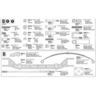 TAMIYA TAMIYA  FRONT STEER AXLE SET B PARTS FOR TIPPER TRUCK