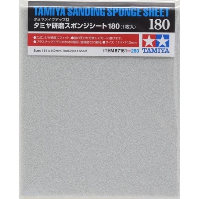 Tamiya 87161 Sanding Sponge Sheet 180