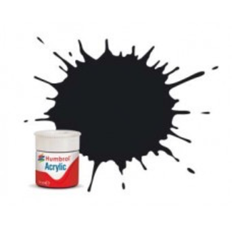 HUMBROL #21 HUMBROL No 21 Black - Gloss -14ml Acrylic plus 30% Extra Free