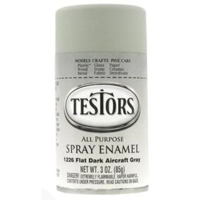 TESTORS TESTROS DARK AIRCRAFT GRAY,Enamel,85gm SPRAY