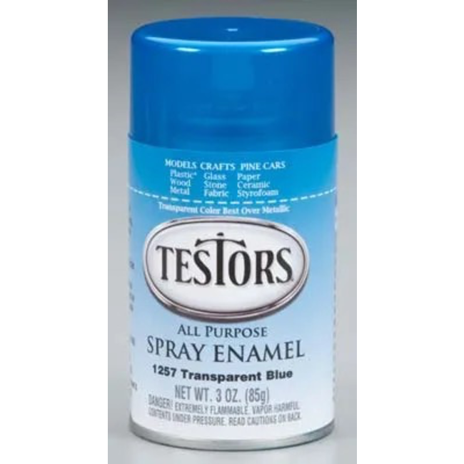TESTORS TRANSPARENT BLUE, Enamel, 85gm SPRAY