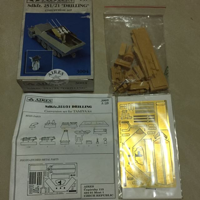 AIRES 1/35 Sd.Kfz. 251/21 Drilling CONVERSION FOR TAMIYA KIT