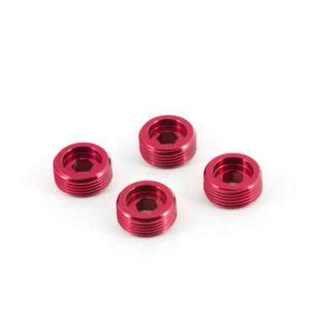 ARRMA ALUMINIUM FRONT HUB NUT (Red) (4pc)