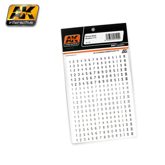 AK INTERACTIVE AK INTERACTIVE GERMAN NUMBERS BLACK 1/72