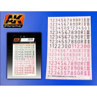 AK INTERACTIVE AK INTEACTIVE GERMAN NUMBERS BLACK AND RED SHILOUETTED 1:35