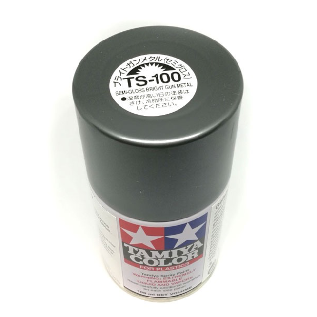 TAMIYA TS-100 Bright Gun Metal - 100ml Spray Can