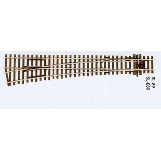 PECO PECO SL-89 LARGE RADIUS LEFT HAND POINT INSULFROG CODE 100 RAIL OO GAUGE