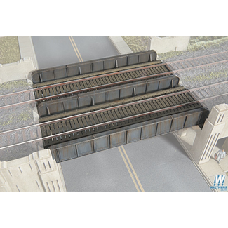 WALTHER Walthers Cornerstone HO Through Plate-Girder Bridge -- Kit - Build as Single- or Double-Track