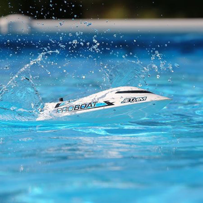 Pro Boat Jet Jam Pool Racer RC Boat, RTR, White