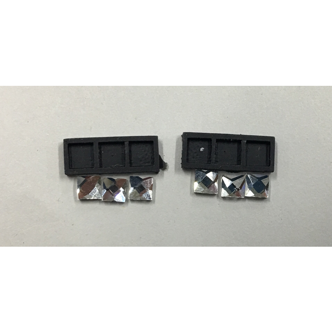 AUSLOWE SQUARE TAIL LIGHTS  SURROUNDS AND LENSES