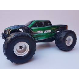 HOBBY WORKS HOBBY WORKS PRE MOUNTED WHEELS 1PAIR MONSTER TRUCK FROM MUD DIGGER TRUCK