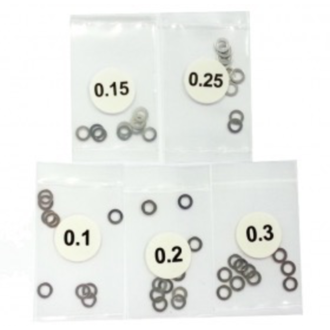 3 RACING STAINLESS STEEL 4MM SHIM SPACER 0.1/0.15/0.2/0.25/0.3MM THICKNESS (10PCS)  3RAC-SW04/v2