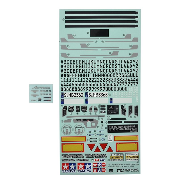 TAMIYA STICKER SHEET FOR ACTROS 3363 TRACTOR TRUCK