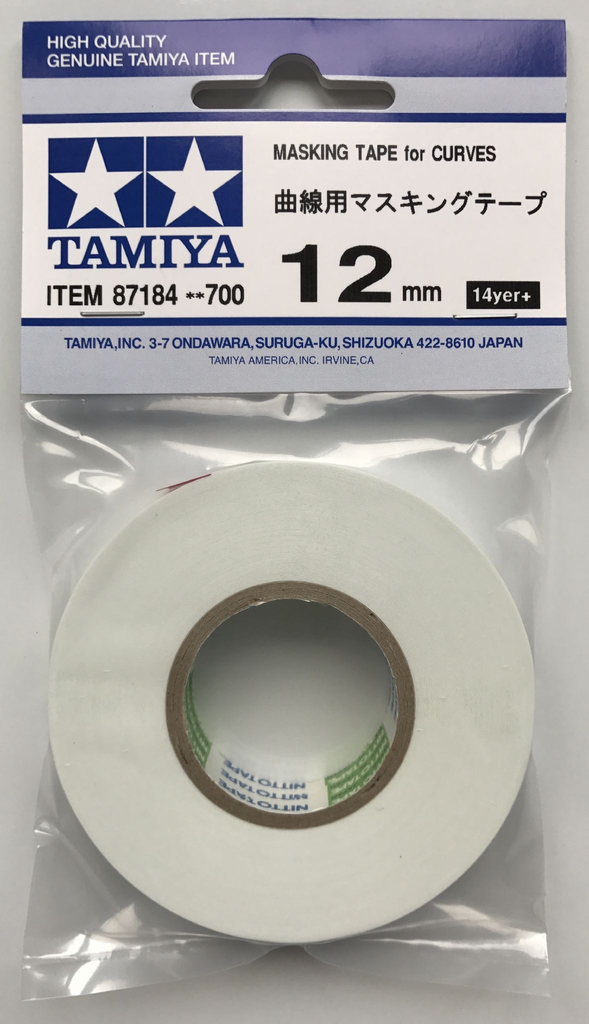 TAMIYA TAMIYA 87184 Masking Tape For Curves 12mm 20m roll www