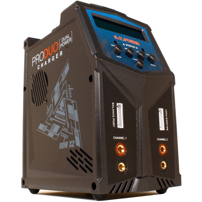 GT POWER TWIN AC/DC CHARGER  X2 TWIN  7A 80W SMART CHARGER