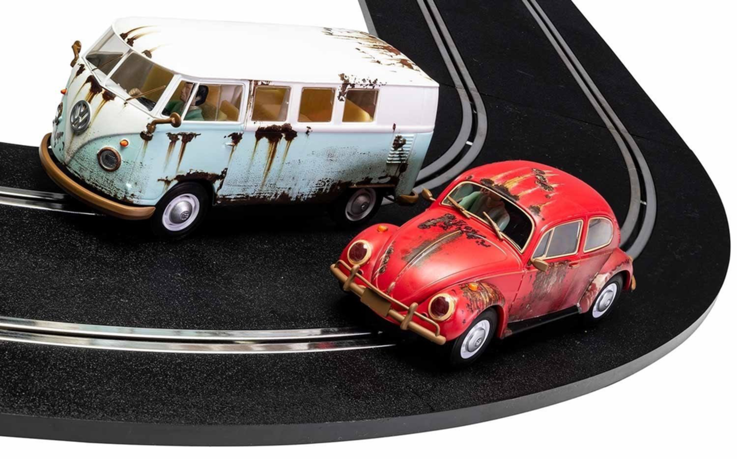 Scalextric Legends Rusty Rides VW Beetle & T1b Camper Van Limited Edition C3966A 