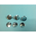AUSLOWE HUB CAPS 1/25-24 Scale. Chrome plated. Mixed 4 x 8mm & 2 x 6mm. Set of 6
