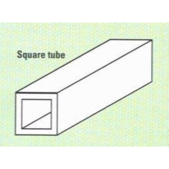 EVERGREEN SQUARE TUBE .125 3.2m PACK OF 3 252