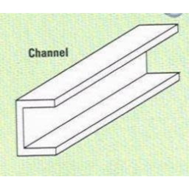 EVERGREEN CHANNEL 3/16 4.8m