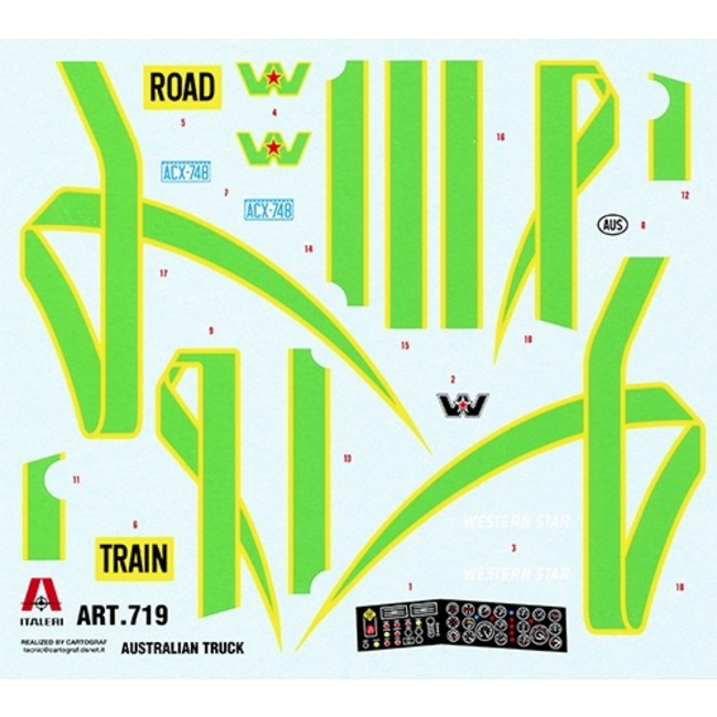ITALERI AUSTRALIAN TRUCK 1/24 SCALE  33.2CM  NO 719