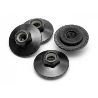 HPI HPI SAVAGE FLANGED LOCK / WHEEL NUT  M5 X 8MM 4PCS BLACK  Z680