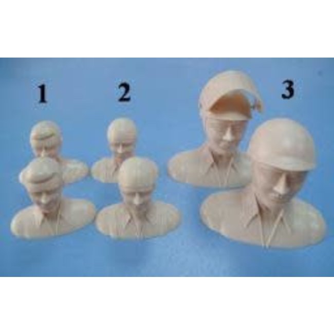 HY CIVILIAN PILOTS UNPAINTED L37mm x w19mm x h30mm   2gr WITH LEATHER CAP ( OLD CODE HY311402 )