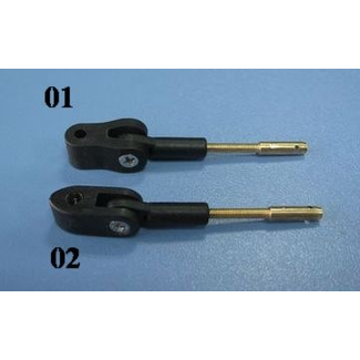 HY MODEL ACCESSORIES HY ARM CLEVISES 23 X 12.5 X 10MM BALL JOINT/ROD M3 X 32MM  1PC/PK ( OLD CODE HY073602 )
