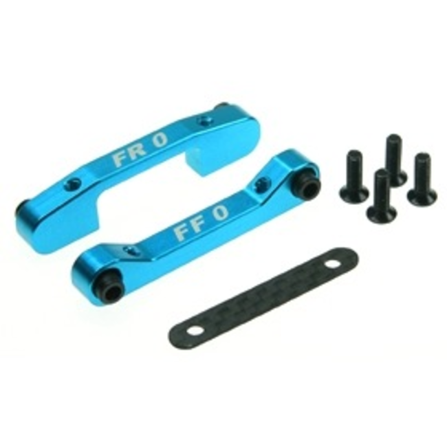 3 RACING ALUMINIUM FRONT SUSPENSION MOUNT SET ( 0 DEGREE) FOR TAMIYA TA-05 LIGHT BLUE COLOR