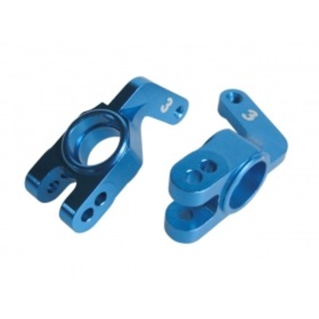 3 RACING ALUMINIUM REAR HUB CARRIER ( 3 DEGREE ) FOR TA-05 LIGHT BLUE COLOUR