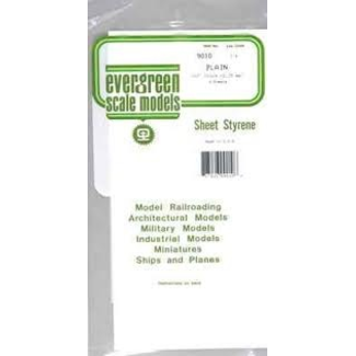 EVERGREEN EVERGREEN WHITE STYRENE .010 (0.25)