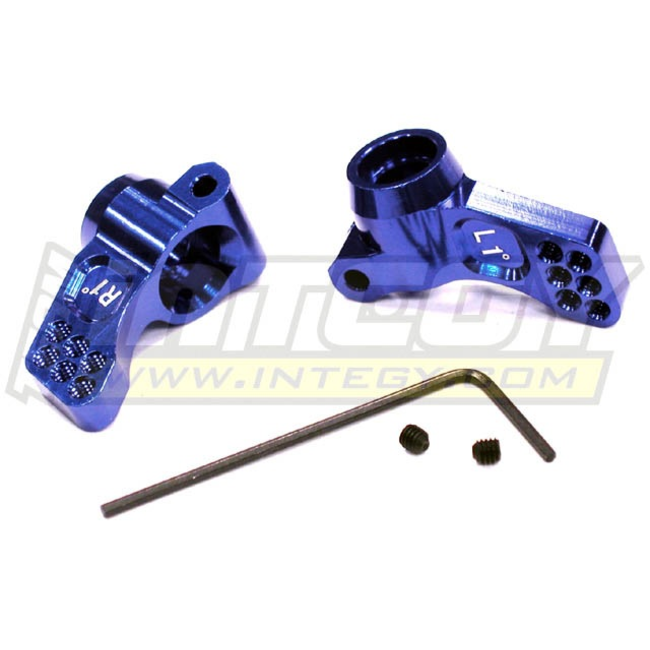 INTEGY BILLET MACHINED 1 DEGREE TOE REAR HUB CARRIER FOR ASSOCIATED SC10