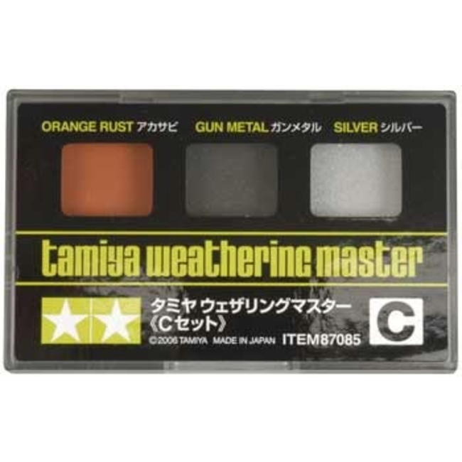 TAMIYA WEATHERING MASTER C ORANGE RUST GUN METAL AND SILVER