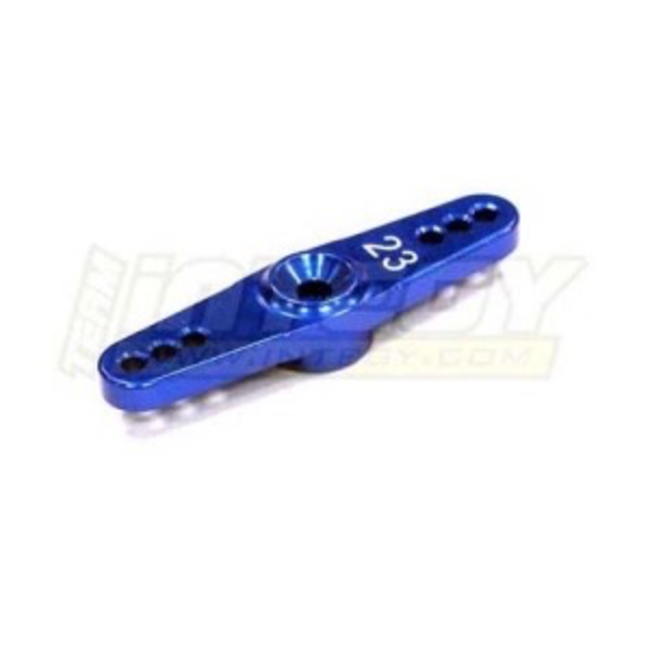 INTEGY BILLET MACHINED ALLOY SERVO HORN 23T TYPE STANDARD- DOUBLE SIDED  C23231BLUE