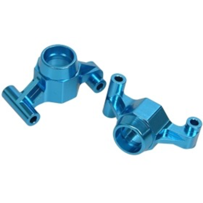 3 RACING ALUMINIUM REAR HUB CARRIER - 0 DEGREE LIGHT BLUE COLOR FOR TAMIYA TT-01