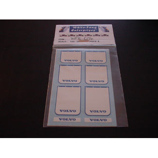 WHITE FANG WF 1/14 VOLVO MUD FLAPS WHITE & BLUE