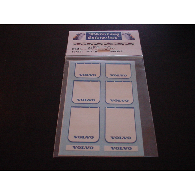 WF 1/14 VOLVO MUD FLAPS WHITE & BLUE
