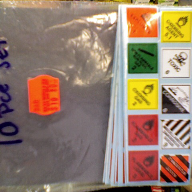 WF 1/14 TRUCK DECALS DANGEROUS GOODS LABLES 10PCS
