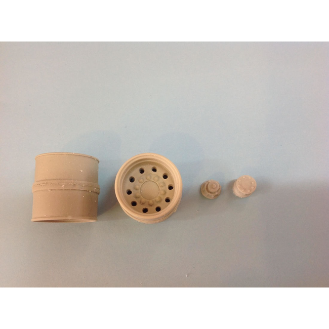 AUSLOWE RIM REAR STANDARD DRIVE DUELS 10 STUD DISC TRI AXLE SET 1/24
