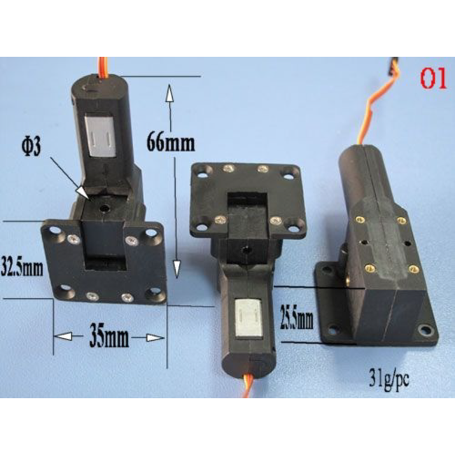 Electronic Retract Landing Gear System Incl 2x320mm Y leads TRIKE SET 66√ó35√ó32.5√ó22.5mm√óŒ¶3  92g/set up to 2.5kg model ( OLD CODE HY113901 )