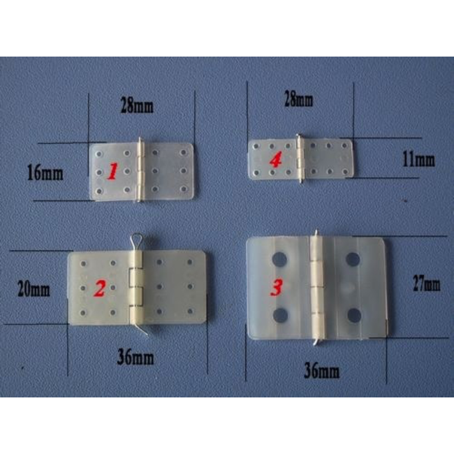 HY NYLON FLAT HINGE PINNED 11 X 28mm DUBR ( 15 pk ) ( OLD CODE HY080204 )
