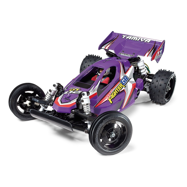 TAMIYA SUPER FIGHTER GR VIOLET RACER 1/10 XB  *** COMEs WITH  RADIO SPEED CONTROLLER  requires BATTERY OR CHARGER ) ***