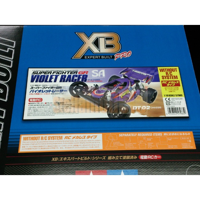 TAMIYA SUPER FIGHTER GR VIOLET RACER 1/10 XB  *** COMEs WITH  RADIO SPEED CONTROLLER  requires BATTERY OR CHARGER ) ***