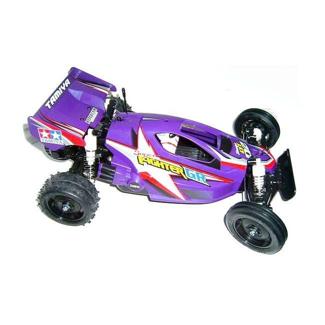 TAMIYA SUPER FIGHTER GR VIOLET RACER 1/10 XB  *** COMEs WITH  RADIO SPEED CONTROLLER  requires BATTERY OR CHARGER ) ***