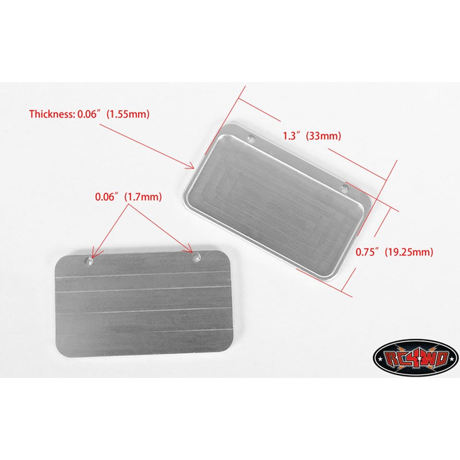 RC4WD SCALE METAL LICENSE PLATE FRAME