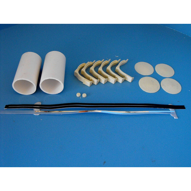 AUSLOWE FUEL TANK KIT 53mm LONG 25MM DIAMETER INCLUDES TANK, J BRACKETS, CAPS AND STRAPS PAIR 1/25