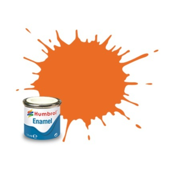 #46 HUMBROL ENAMEL 14ML MATT ORANGE # 46
