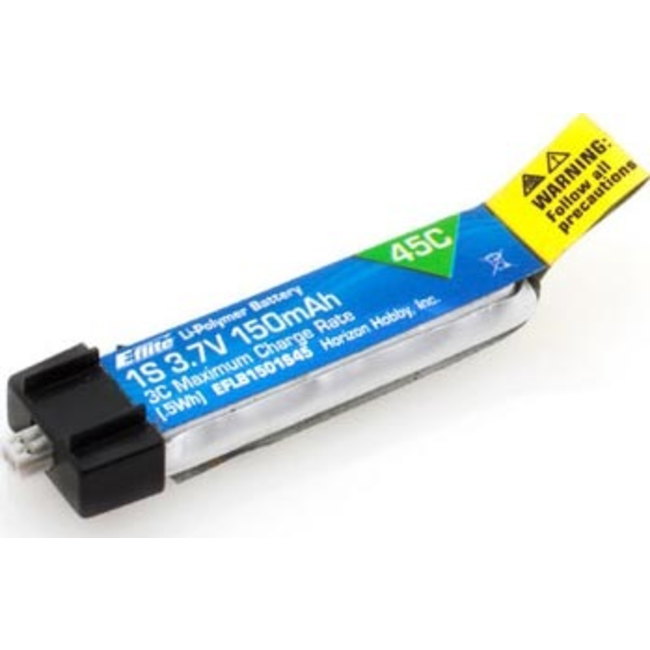 EFLITE 1S 3.7V 150MAH 45C LIPO EFLB1501S45