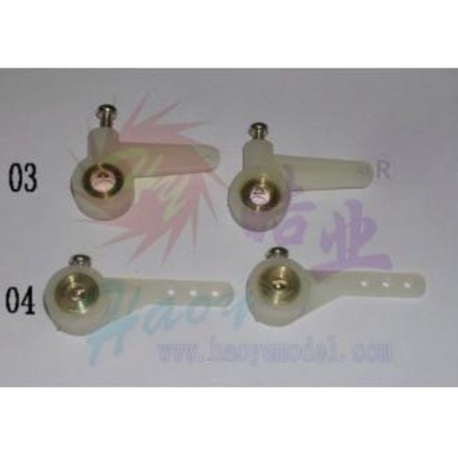 HY STEERING ARMS (1/2) 41 X H8.5 X 13.5MM X √ò4.0 ( 3 HOLE )  ( 2pk )