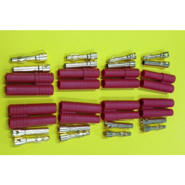 ACE CONNECTORS hxt 4mm BULLET with red housing each