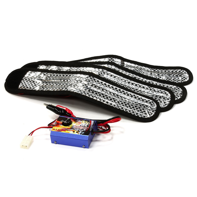 GT POWER TEMPERATURE CONTROLLED TYRE WARMER WITH 4 HEATERS 310X80MM